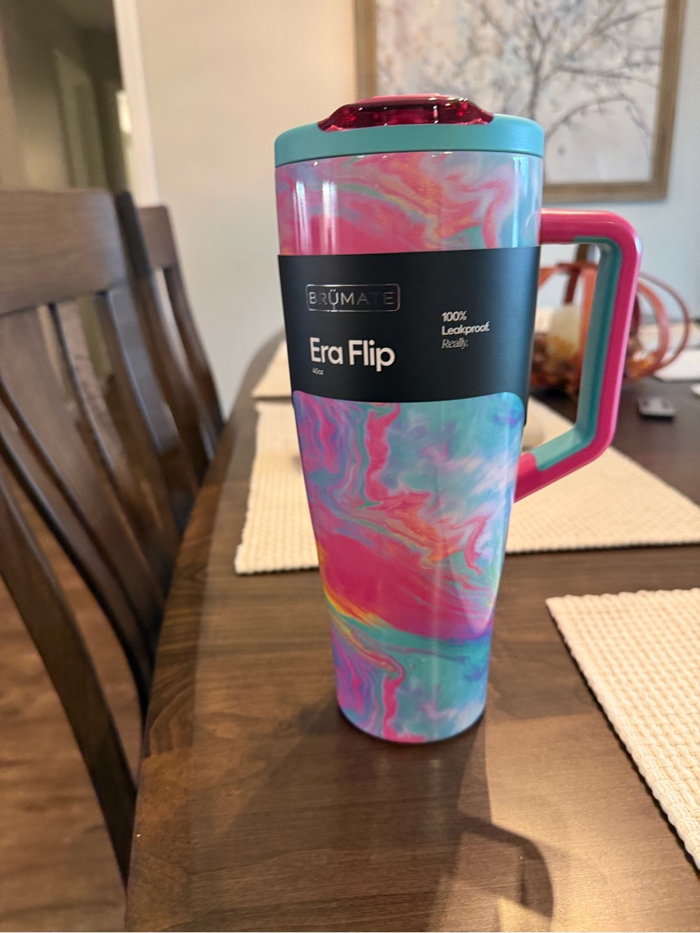 BrüMate Era Flip 40oz Travel Mug  Limited Edition Rainbow 🌈 Swirl